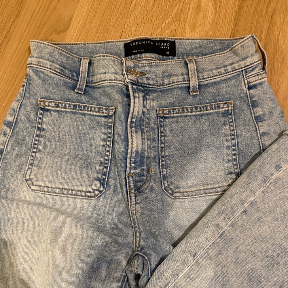 Veronica Beard Beverly Skinny Flare Patch Pocket Jeans - Picture 4 of 7